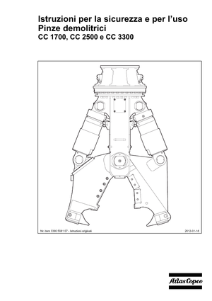 Pinze  idrauliche per calcestruzzo Atlas Copco CC 2500S