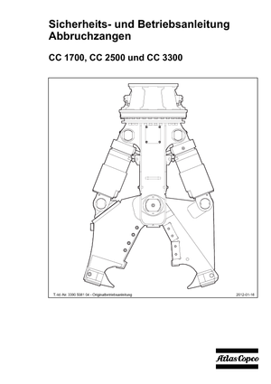 Pinze  idrauliche per calcestruzzo Atlas Copco CC 2500S