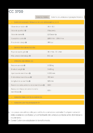 Pinze  idrauliche per calcestruzzo Epiroc CC 3700 U