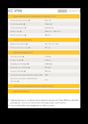 Pinze  idrauliche per calcestruzzo Epiroc CC 3700 U