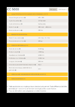 Pinze  idrauliche per calcestruzzo Epiroc CC 5000 U