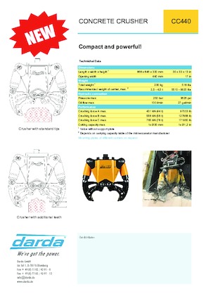 Pinze  idrauliche per calcestruzzo Darda CC440