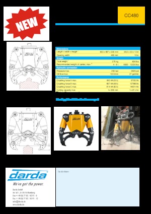 Pinze  idrauliche per calcestruzzo Darda CC480