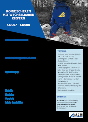 Pinze  idrauliche per calcestruzzo Arden CU007