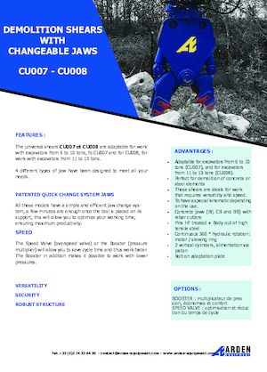 Pinze  idrauliche per calcestruzzo Arden CU007