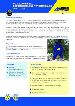 Pinze  idrauliche per calcestruzzo Arden CU007