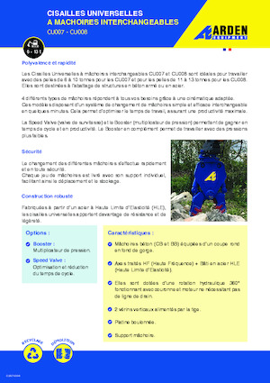 Pinze  idrauliche per calcestruzzo Arden CU007