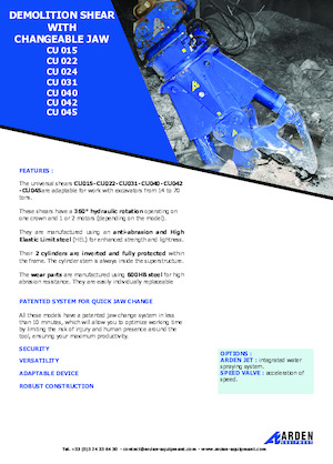 Pinze  idrauliche per calcestruzzo Arden CU015