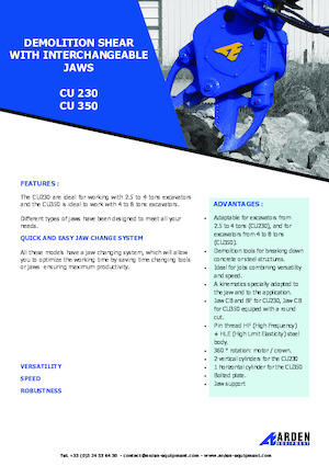 Pinze  idrauliche per calcestruzzo Arden CU230