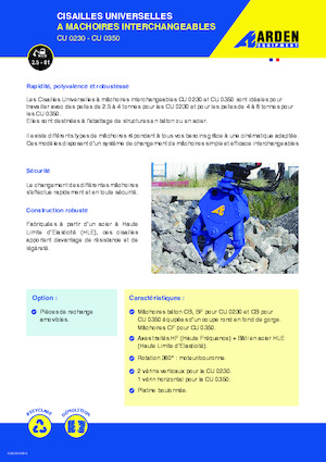 Pinze  idrauliche per calcestruzzo Arden CU350