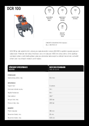 Pinze  idrauliche per calcestruzzo Husqvarna DCR 100