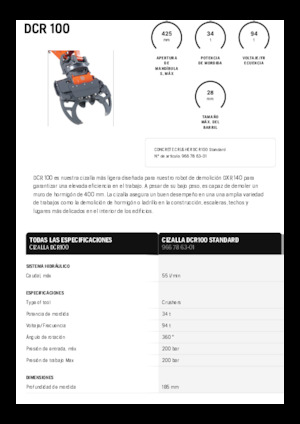 Pinze  idrauliche per calcestruzzo Husqvarna DCR 100