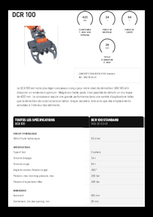 Pinze  idrauliche per calcestruzzo Husqvarna DCR 100