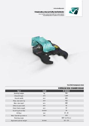 Pinza frantumatrice Everdigm EHC025