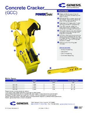 Pinze  idrauliche per calcestruzzo Genesis GCC 50