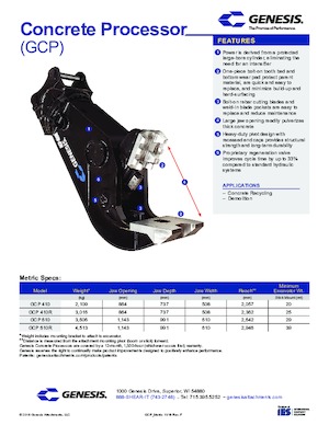 Pinze  idrauliche per calcestruzzo Genesis GCP 410