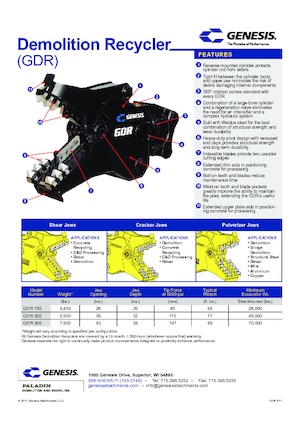 Pinze  idrauliche per calcestruzzo Genesis GDR 300