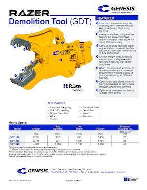 Pinze  idrauliche per calcestruzzo Genesis GDT 290 