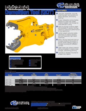 Pinze  idrauliche per calcestruzzo Genesis GDT 190 