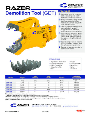 Pinze  idrauliche per calcestruzzo Genesis GDT 890