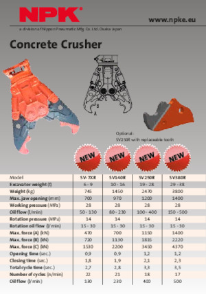 Pinze  idrauliche per calcestruzzo NPK SV-7XR