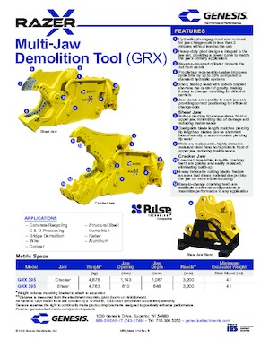 Pinza frantumatrice Genesis GRX 395