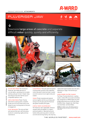 Frantumatori idraulici per calcestruzzo A-Ward AP400