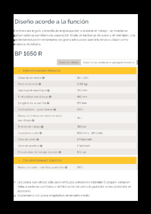 Frantumatori idraulici per calcestruzzo Epiroc BP 1650 R