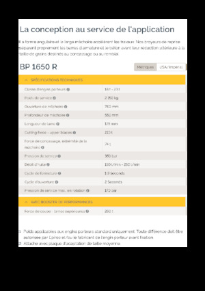 Frantumatori idraulici per calcestruzzo Epiroc BP 1650 R