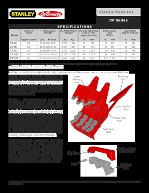 Frantumatori idraulici per calcestruzzo LaBounty CP 80