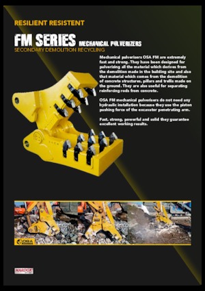 Frantumatori idraulici per calcestruzzo OSA Demolition Equipment FM 20
