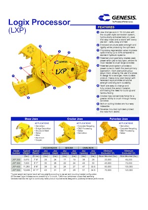 Pinza frantumatrice Genesis LXP 300