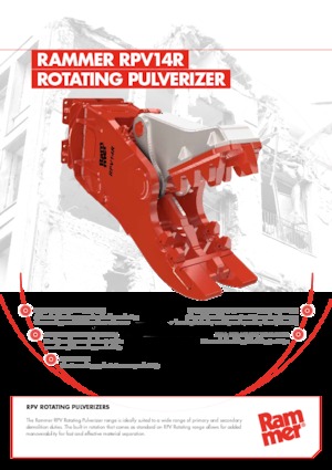 Frantumatori idraulici per calcestruzzo Rammer RPV14R 