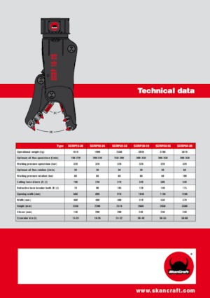 Frantumatori idraulici per calcestruzzo SkanCraft SCRP38-55