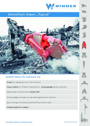 Frantumatori idraulici per calcestruzzo WIMMER TC 800 P