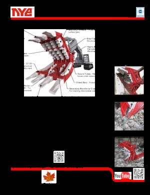Frantumatori idraulici per calcestruzzo Nye TRX550U