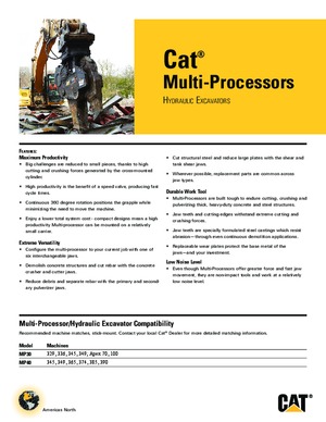 Frantumatori idraulici per calcestruzzo Caterpillar MP30PP