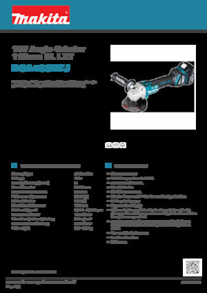 Smerigliatrici angolari a batteria Makita DGA463RTJ 
