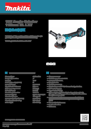 Smerigliatrici angolari a batteria Makita DGA463Z 
