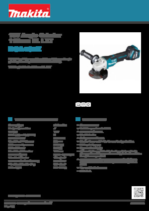 Smerigliatrici angolari a batteria Makita DGA467Z 