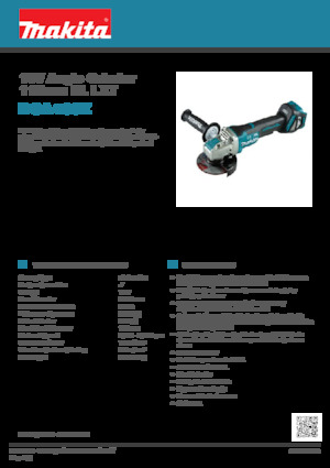 Smerigliatrici angolari a batteria Makita DGA469Z 
