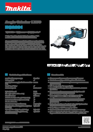 Smerigliatrici angolari a batteria Makita DGA901