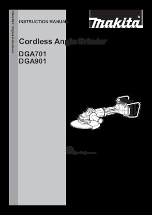 Smerigliatrici angolari a batteria Makita DGA901ZKU1