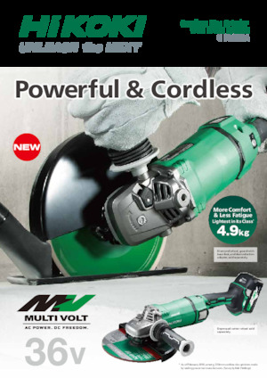 Smerigliatrici angolari a batteria HiKOKI G3623DA