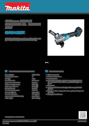 Smerigliatrici angolari a batteria Makita GA013GZ 