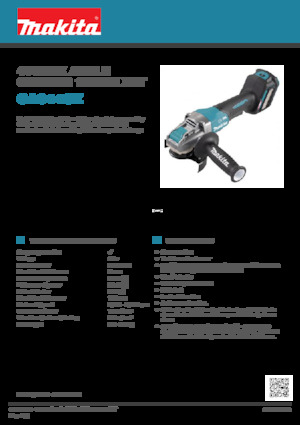 Smerigliatrici angolari a batteria Makita GA044GZ 