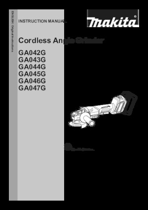 Smerigliatrici angolari a batteria Makita GA047GZ02