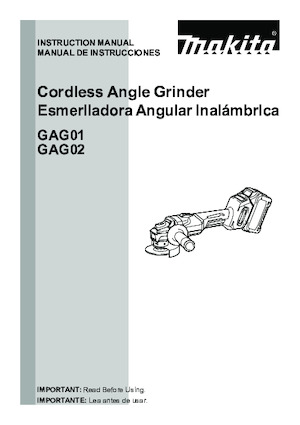 Smerigliatrici angolari a batteria Makita GAG01M1