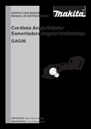 Smerigliatrici angolari a batteria Makita GAG06Z