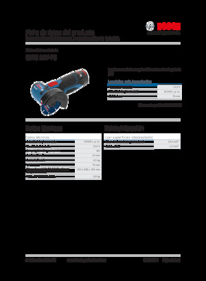 Smerigliatrici angolari a batteria Bosch GWS 12V-76